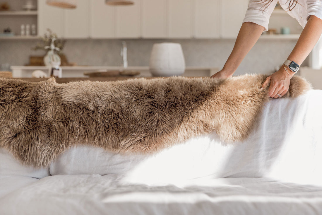 Double Sheepskin Rug - Mocha