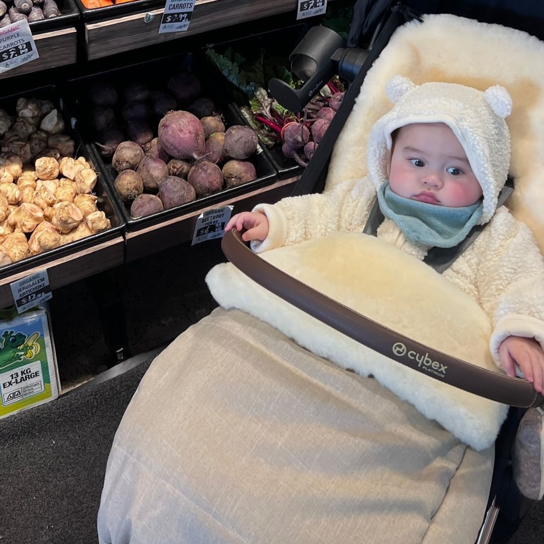 Weatherproof 2-in-1 Lambskin Pram Liner Footmuff (Universal Fit)