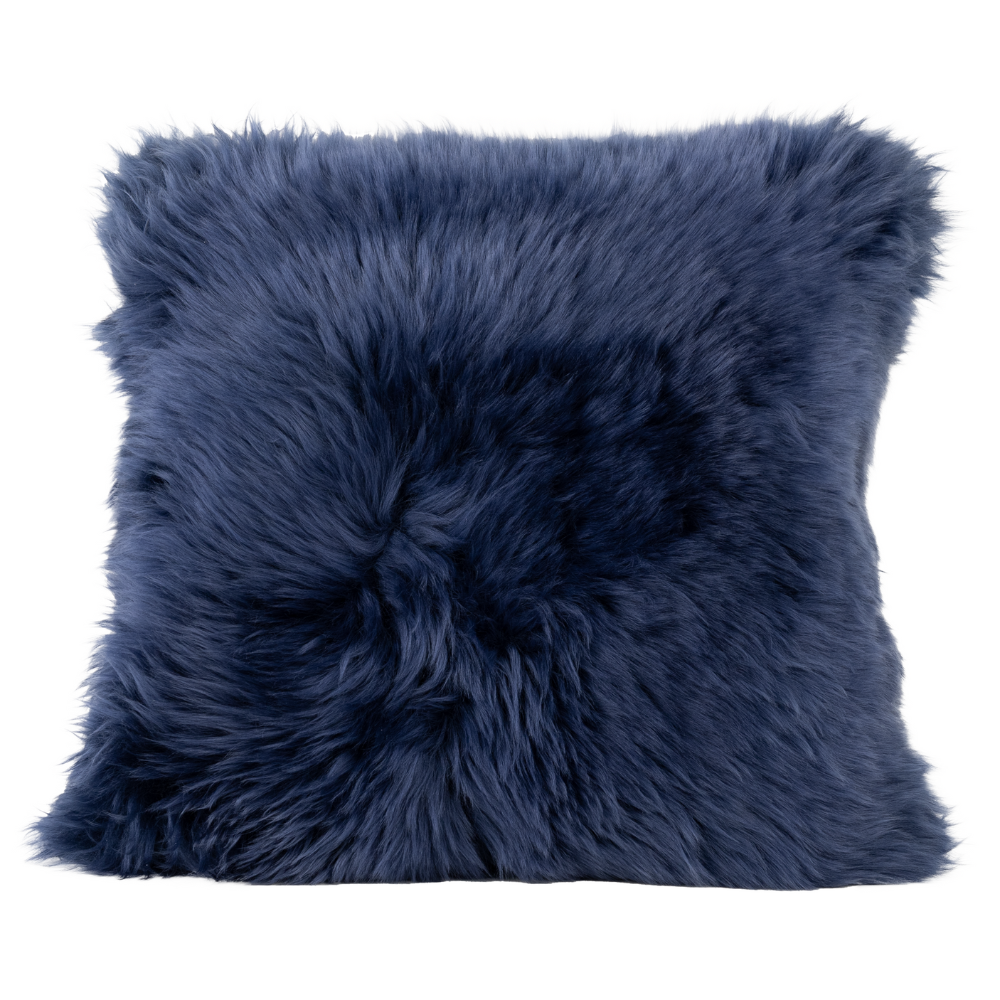 Sheepskin Cushion Cover - Navy