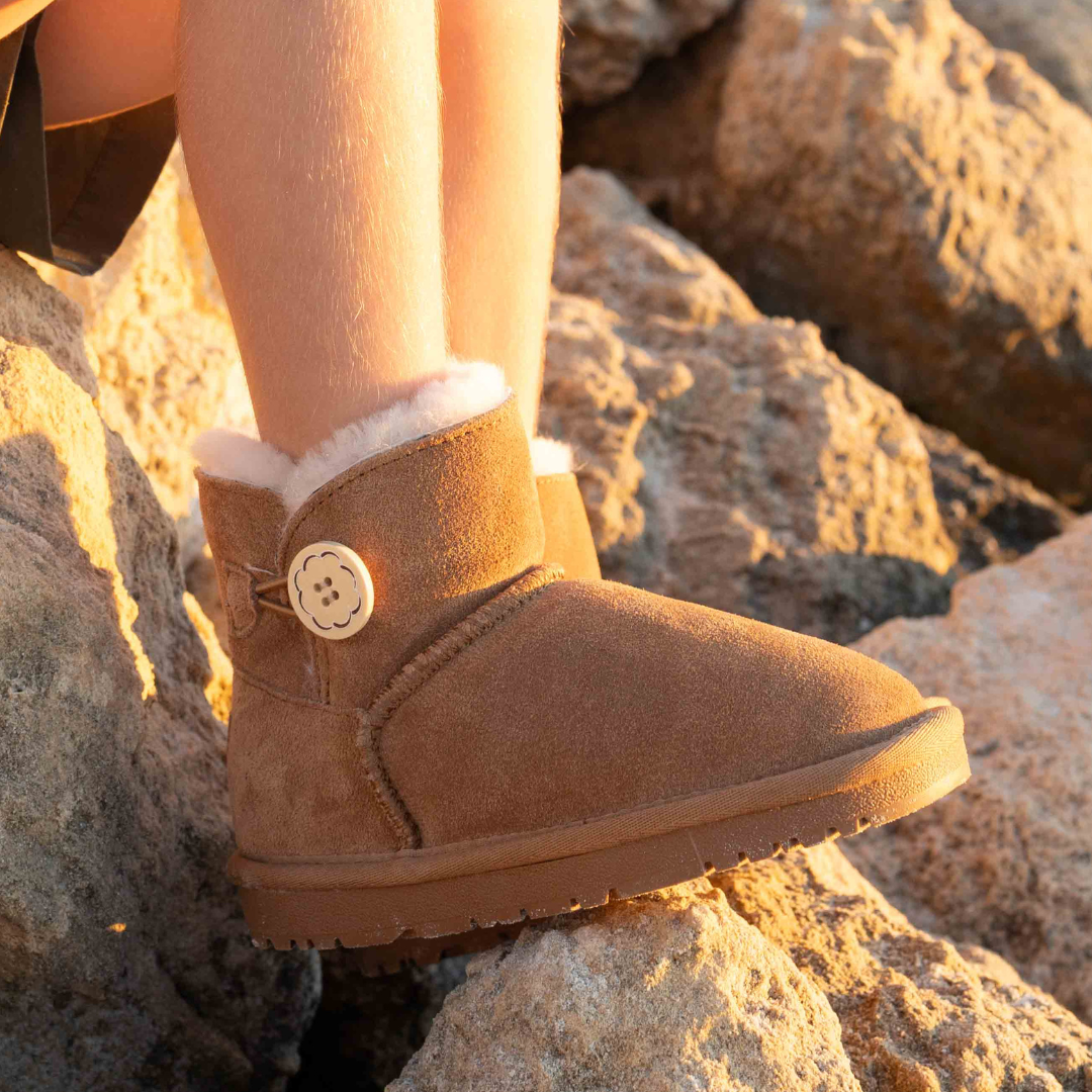 Kids Classic Sheepskin Boot. Unisex Sheepskin Slipper Naturally Sheepskins