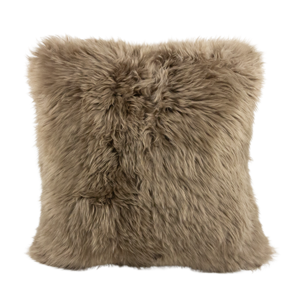 Sheepskin Cushion Cover - Mocha