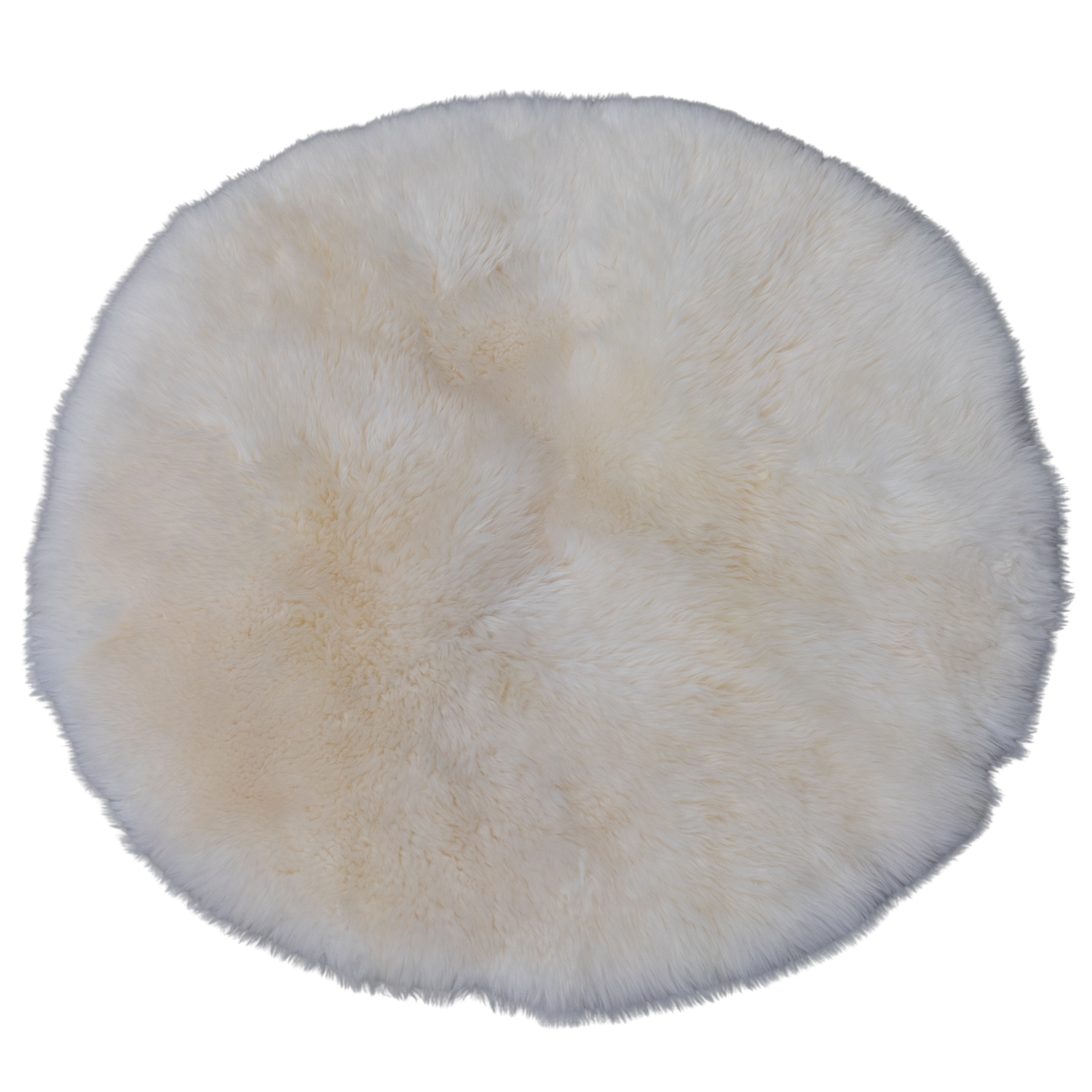 Round Long Wool Sheepskin Rug (100cm)