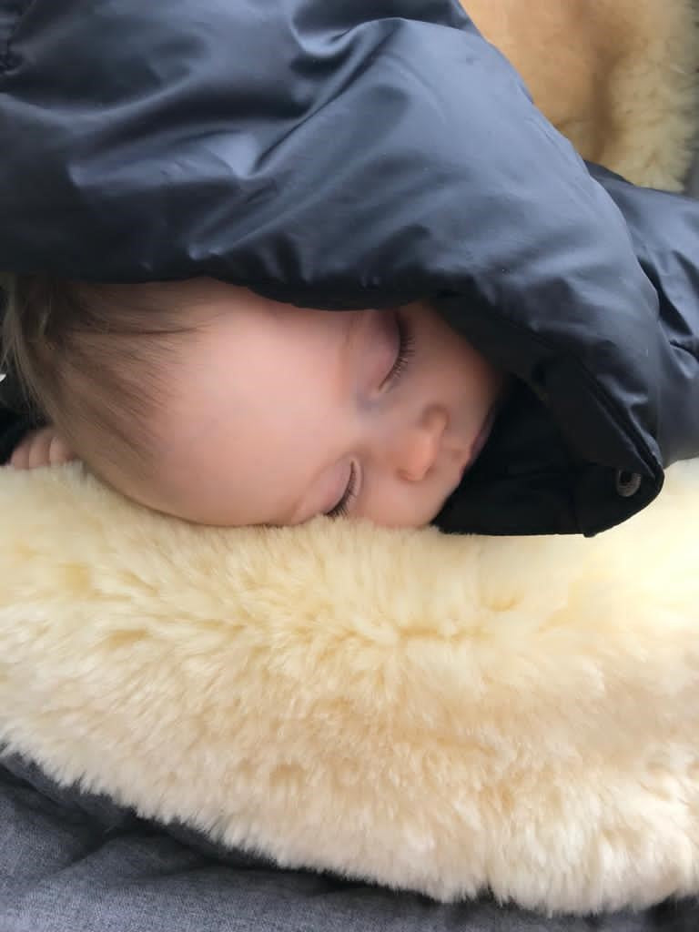 Weatherproof 2-in-1 Lambskin Pram Liner Footmuff (Universal Fit)