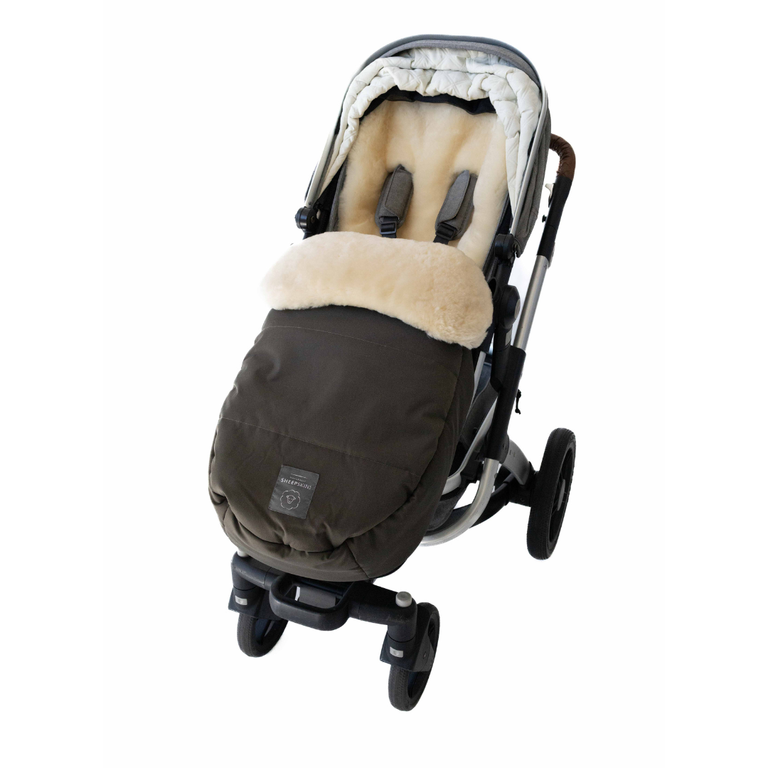 Weatherproof 2-in-1 Lambskin Pram Liner Footmuff (Universal Fit)