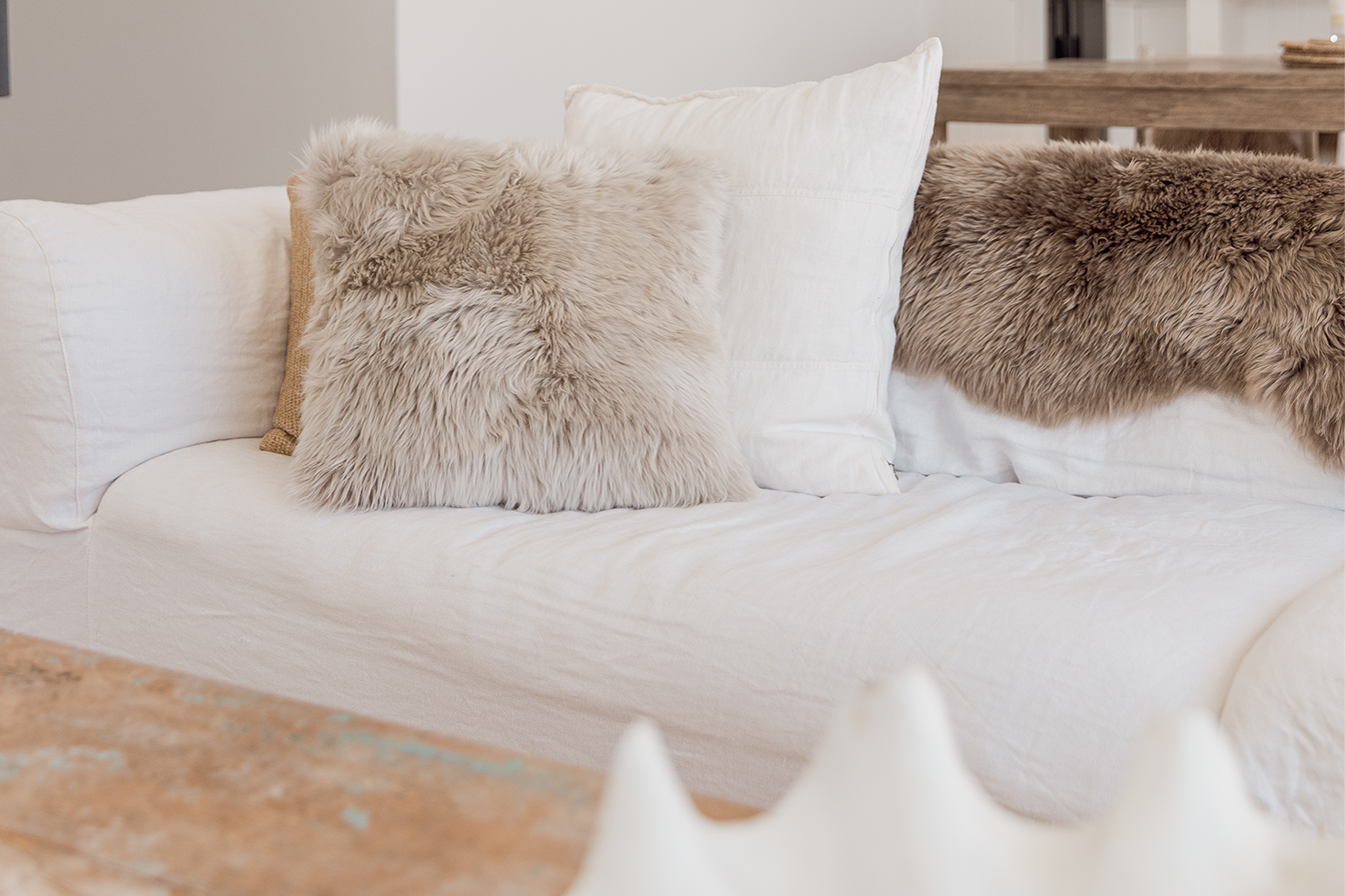 Naturally Sheepskins Sheepskin Cushion Cover - Sand