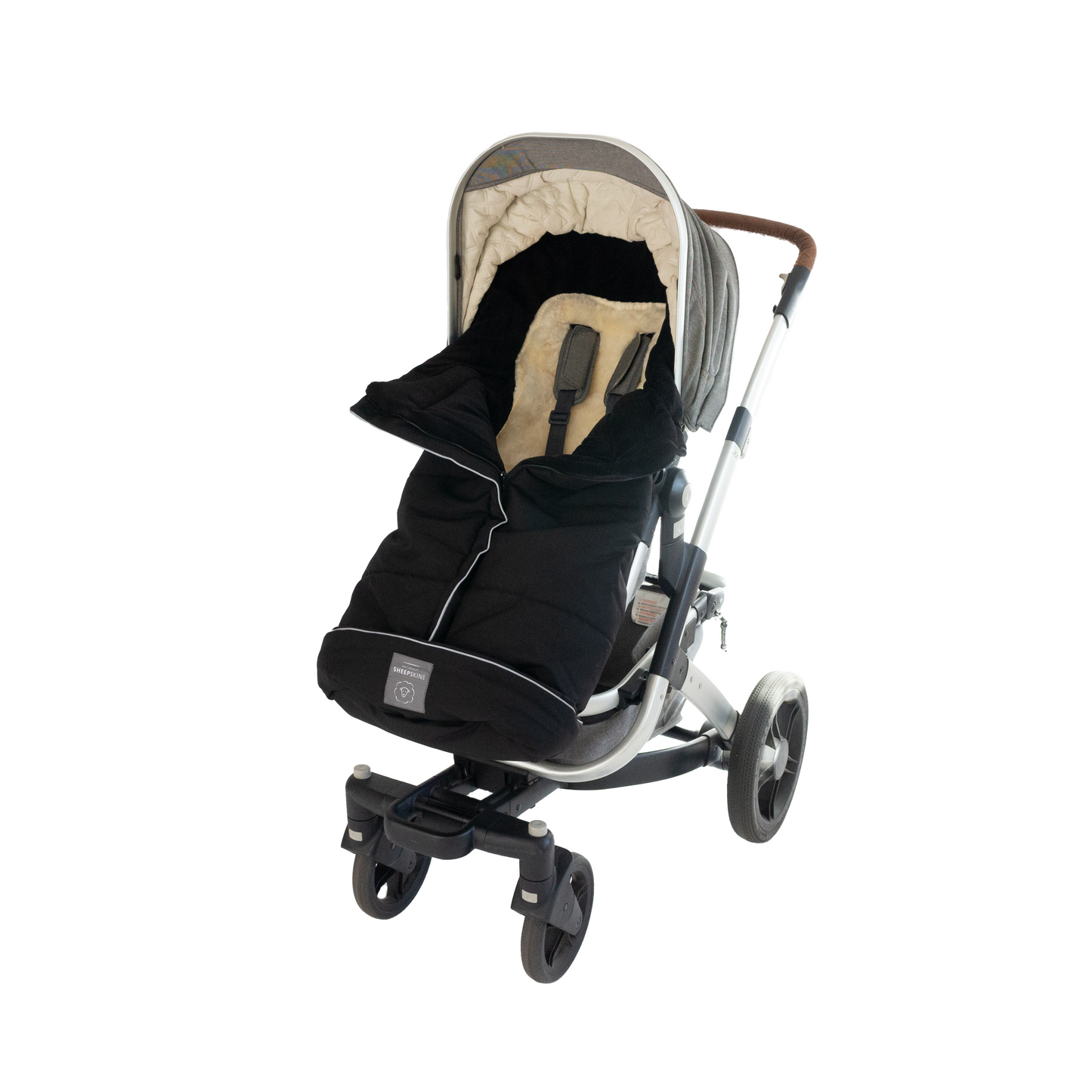 Combi Footmuff - Natural + Black