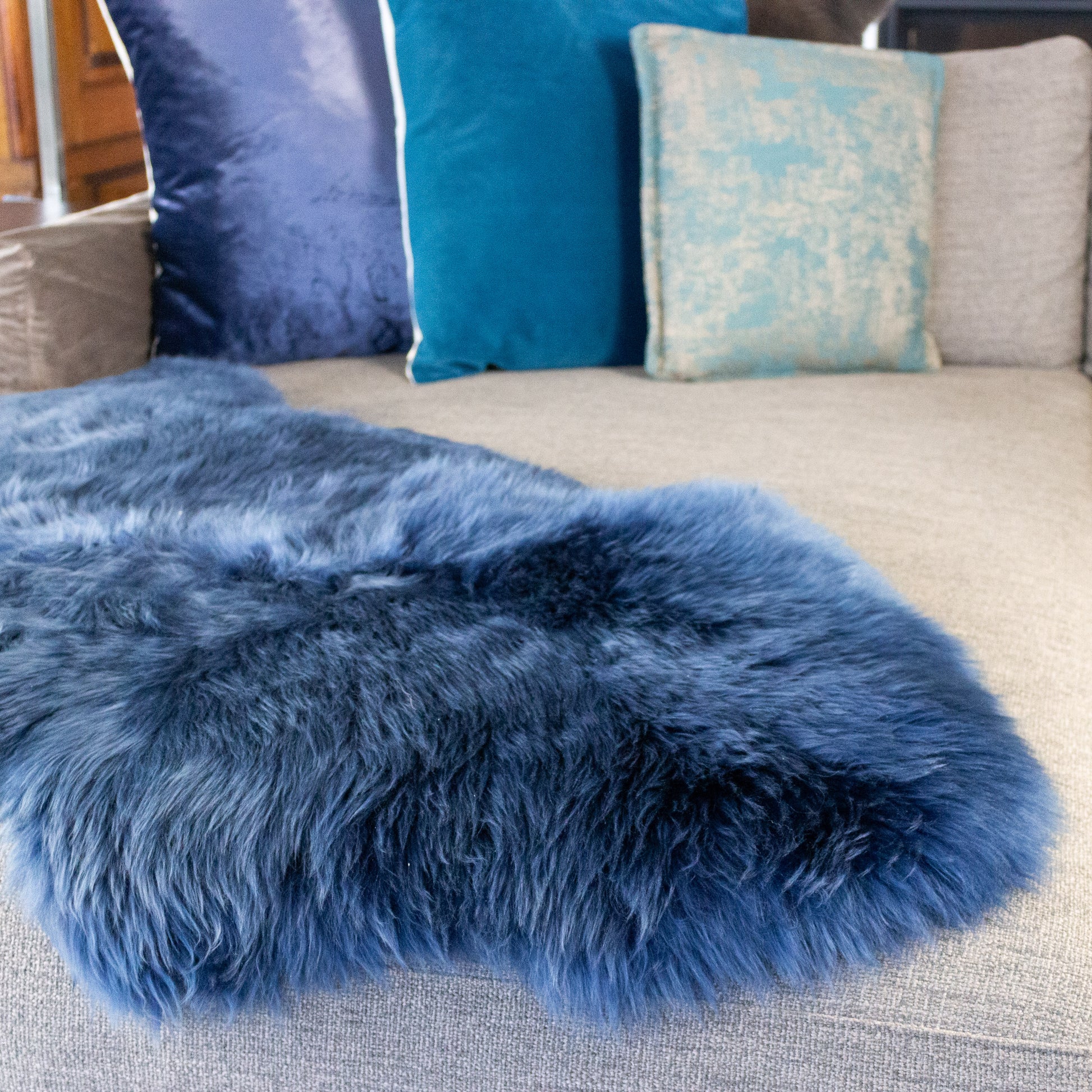 Sheepskin Rug - Navy