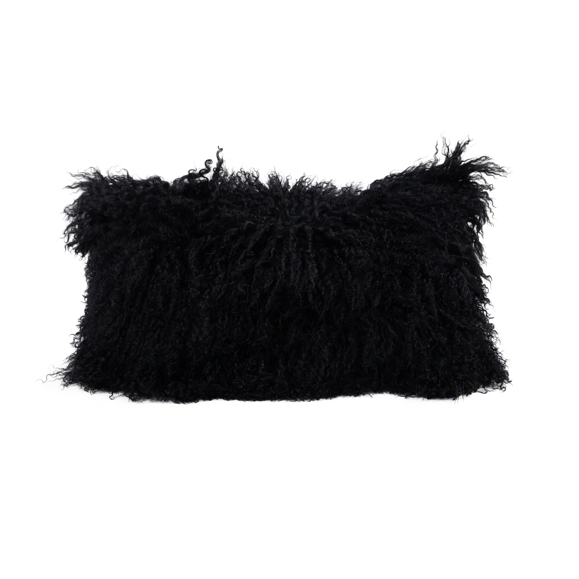 Ombre mongolian fur pillow hotsell