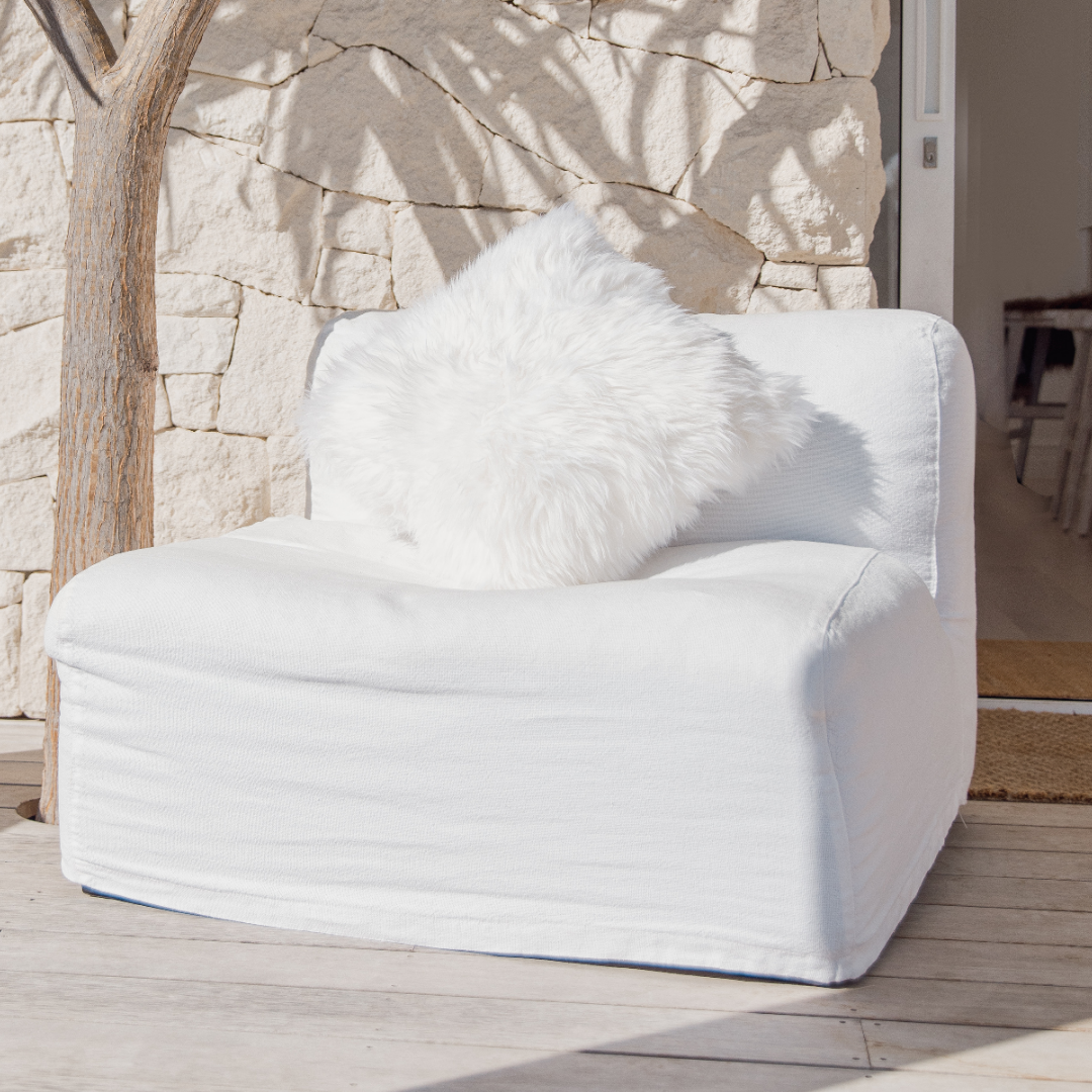 Sheepskin Cushion Cover - Ivory