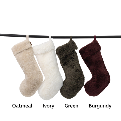 Shearling Sheepskin Christmas Stockings