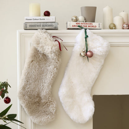 Shearling Sheepskin Christmas Stockings