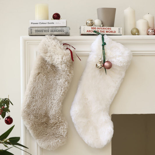 Shearling Sheepskin Christmas Stockings