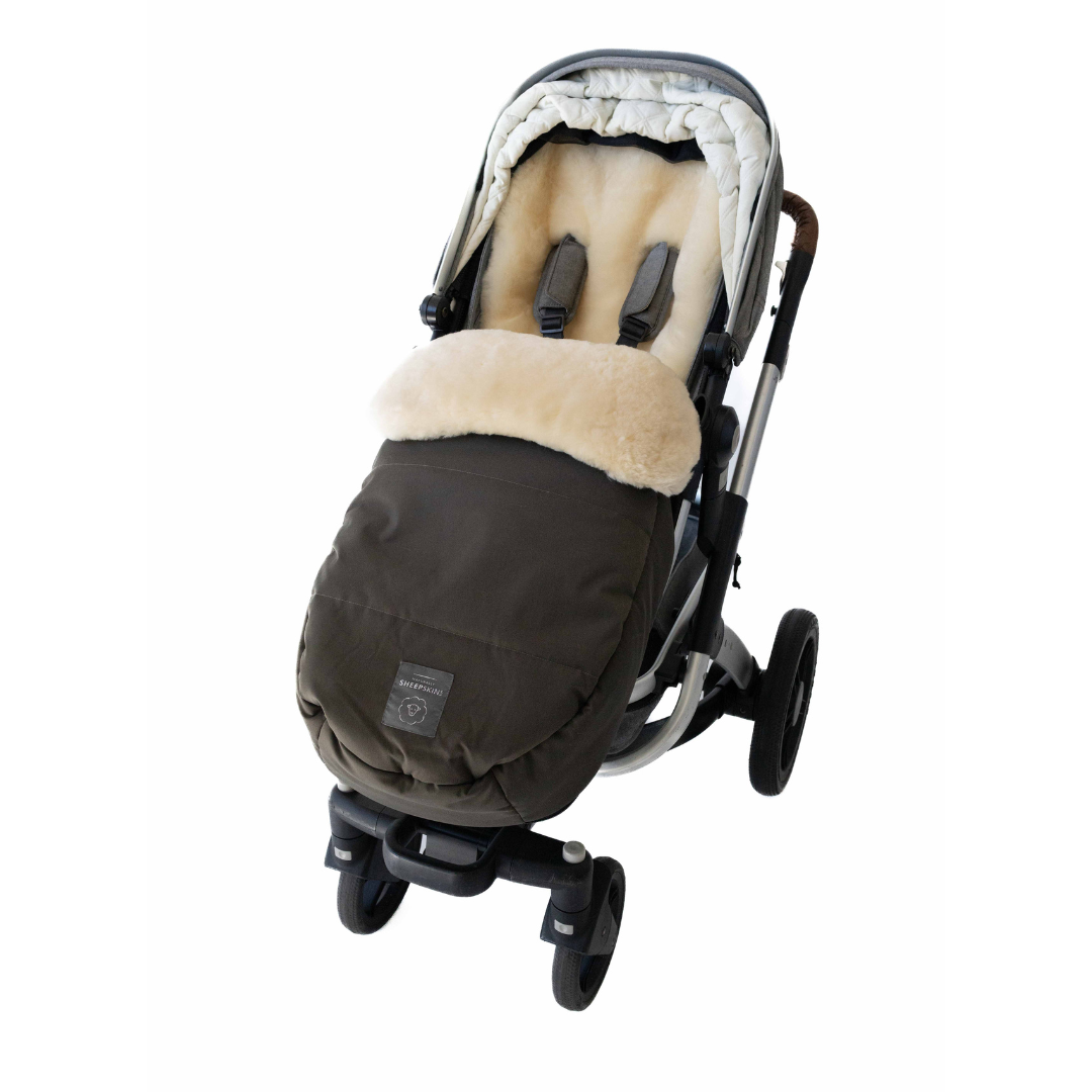 Weatherproof Sheepskin Footmuff. Lambskin Pram Liner | Naturally Sheepskins