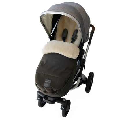 Weatherproof Sheepskin Footmuff. Lambskin Pram Liner Naturally Sheepskins