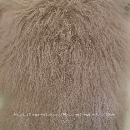Long Wool Mongolian Sheepskin Rug