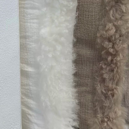 French Linen Cushion with Genuine Lambskin Trim