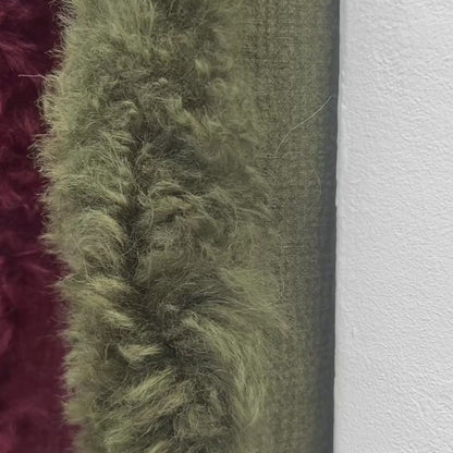 French Linen Cushion with Genuine Lambskin Trim