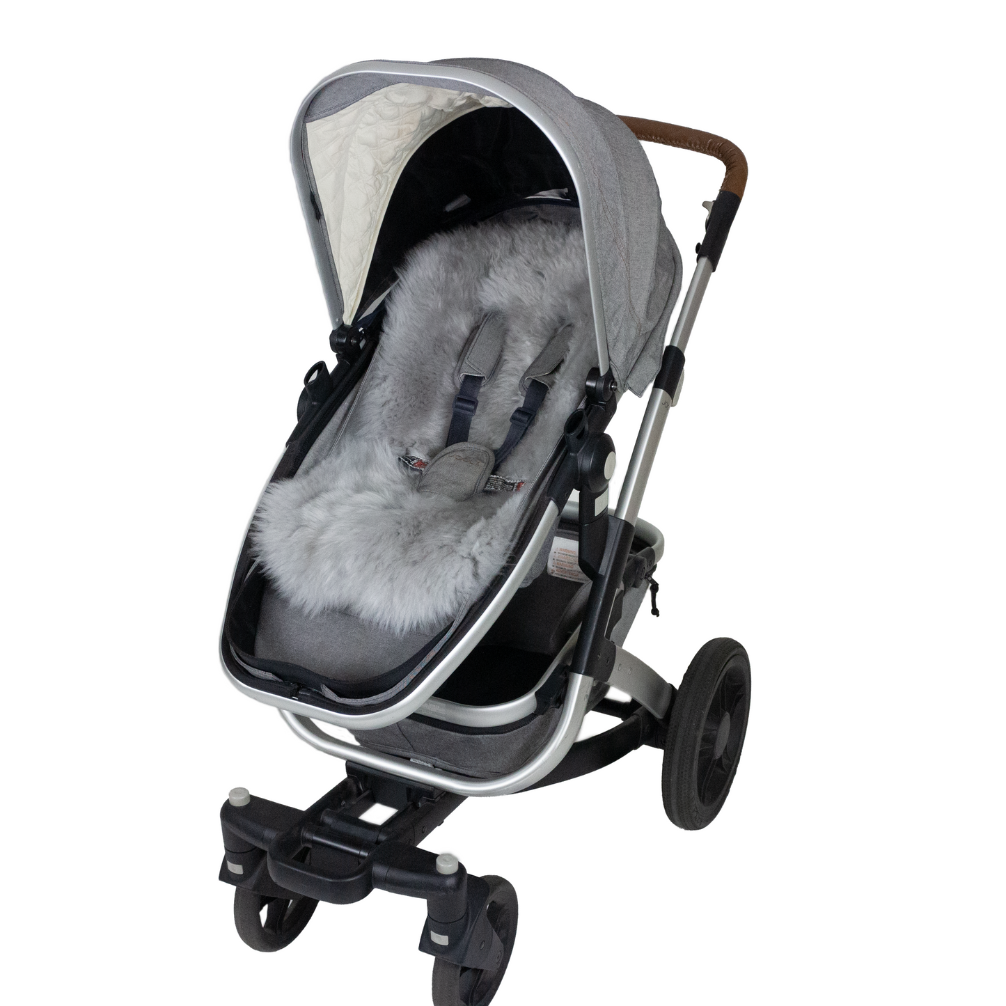 Midi Lambskin Pram Liner - Grey