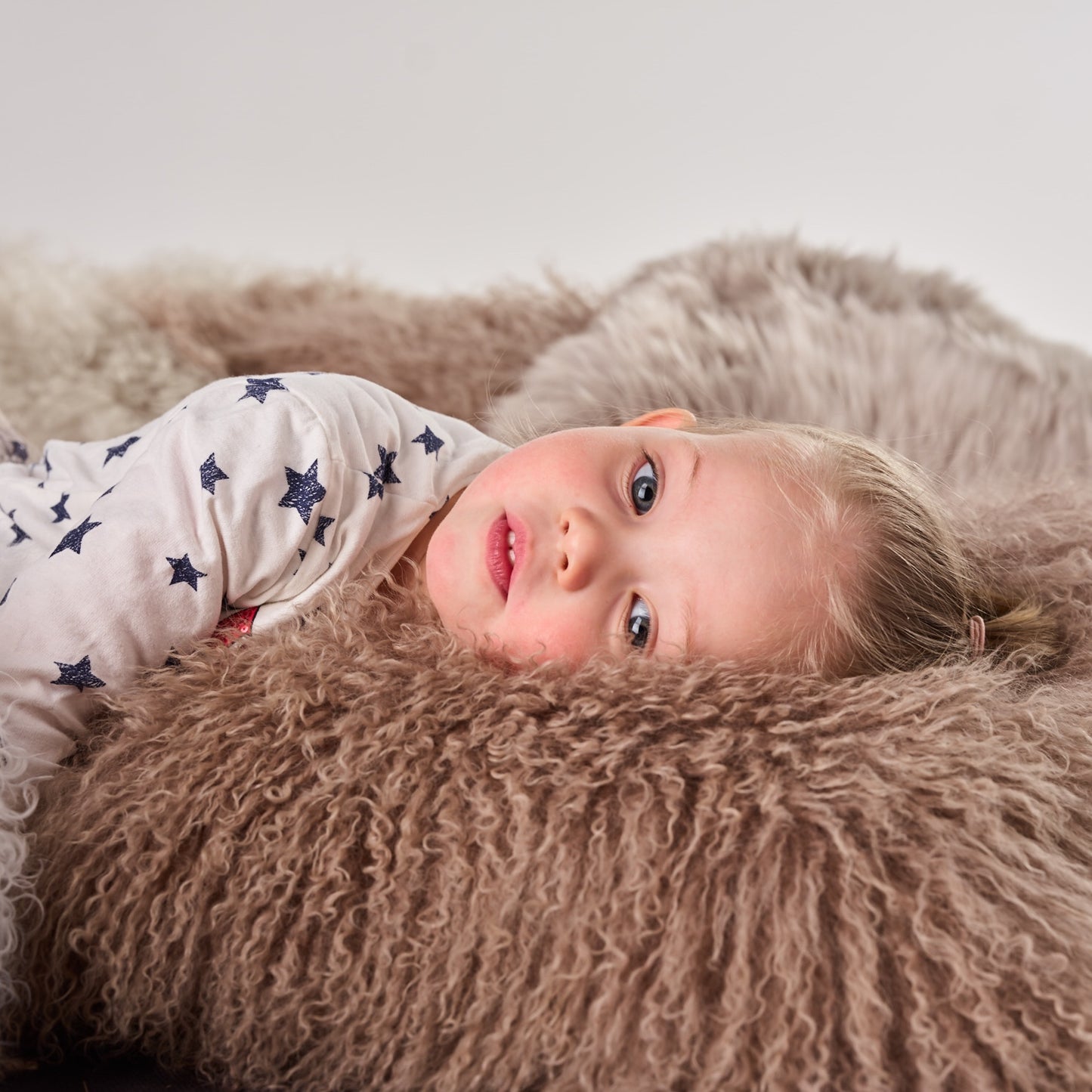 Mongolian Sheepskin Cushion Cover - Mocha