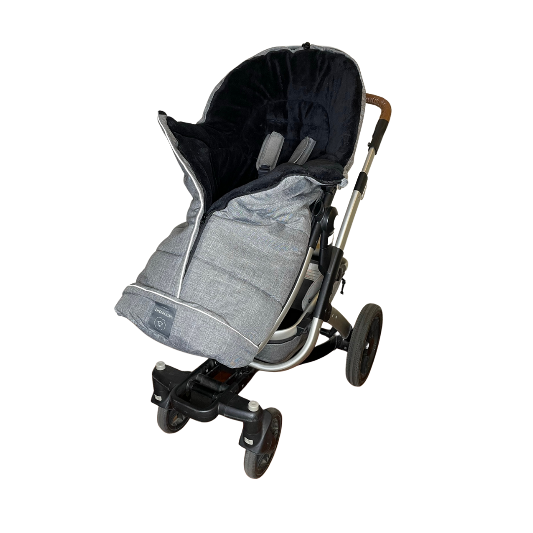 Fleece Footmuff - Linear Grey